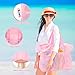 Tagitary Mesh Beach Bag with Zipper, Pink Large Tote Waterproof Sandproof with 8 Pockets for Beach Toys Storage Swim Pool Accessories for Vacation Sports Camping Picnic Travel Bag