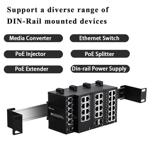1U 19" DIN Rail Chassis - Rackmount Bracket Kit for 35mm DIN-Mounted Devices, DIN Switch/Power Supply Rack Cabinet Installation by saokolenk - Image 2