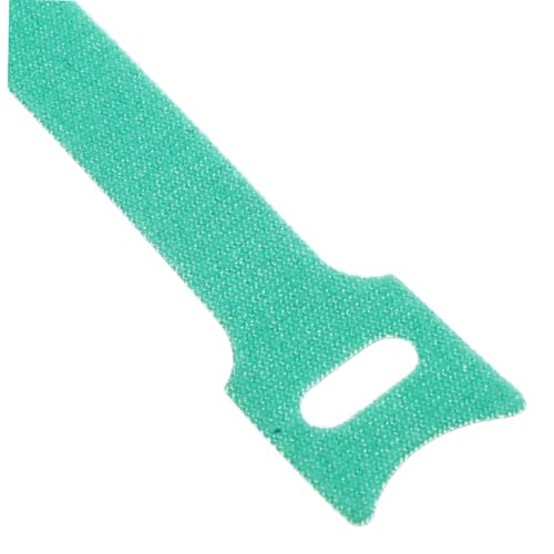 100 unidades de cintas reutilizables con gancho y lazo para cables, organizadores autoadhesivos verdes para electrónica y electrodomésticos, resistentes para escritorio y cocina miniatura 3