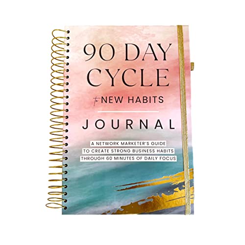 90 Day Habits Diário – Planejador de hábitos de 90 dias para marketing de rede – Planejador de vendas diretas para livros de marketing de MLM – Diário de livro de marketing de rede – Ciclo de 90 dias para o diário de marketing de novos háb