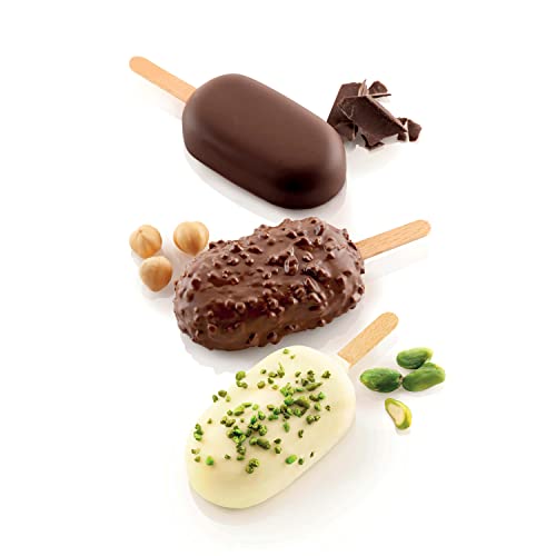 Silikomart Silicone Easy Cream Mini Ice Cream Bar Mold Set, Classic #TOP1