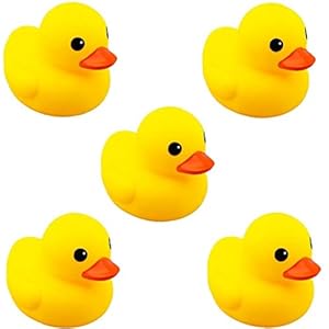 アヒル 小型 黄色い シリコン 可愛い 音が出る 衛生 安心 子供 大人 浴室おもちゃ 水遊び 贈り物 5個セット" 
