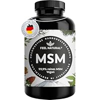 MSM Tabletten - 2000mg MSM (Methylsulfonylmethan) je Tagesdosis - 365 Tabletten (6 Monate) - Mit natürlichem Vitamin C aus Acerola - Hochdosiert, vegan, laborgeprüft, ohne unerwünschte Zusätze