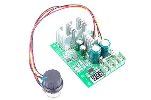 Knacro Pwm Dc Motor Governor Controller 20A (30A Max) Dc 6V-60V 12V 24V 36V 48V Brush Dc Motor Controller Digital Display 0-100% Speed Regulation #TOP1