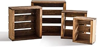 Set of 4 Nesting Box Wood Crates