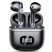 Cuffie Bluetooth Sport 5.4 - Auricolari Wireless Con 75h Autonomia, IP7 Impermeabili, Cancellazione Rumore, LED Display