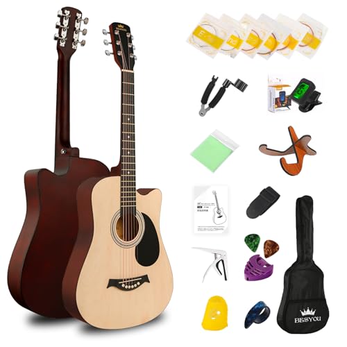 Amazon | BESYOU ギター アコースティックギター 13点セット 38インチ