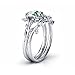 Natural Moss Agate Ring 925 Sterling Silver Green Round Moss Agate Ring Set Promise Ring Engagement Wedding Jewelry Gift for Women #7