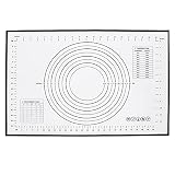 ZYHHDP Baking Flour Mat Set,Non-Slip Pastry Mat,Stainless Steel Adjustable Rolling Pin with Scale Si