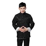 camisa estilo chino hombre 【Se puede usar en cualquier lugar】El traje chino Tang es moderno, fácil de usar y duradero. El diseño de estilo chino es adecuado tanto para uso casual como para moda
