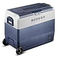 BODEGACOOLER 12 Volt Portable Car Refrigerator 53 Quart,Single Zone Car Freezer Fridge Bluetooth Control,(50L) -4?-68? Electric Cooler 12/24V DC and 100-240V AC for Travel,Camping,RV, Road Trip