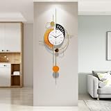 Orologio da parete per soggiorno, decorazione creativa per la casa, design leggero di lusso, orologio moderno, elegante accento per casa e ufficio, 1