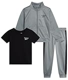 Reebok Jungen-Hosen-Set – 3-teiliges Trikot-T-Shirt, kurzärmelig...