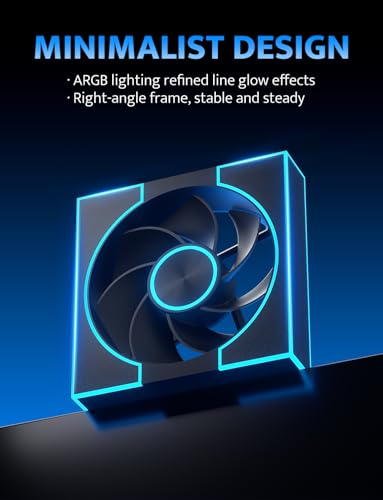 Image of darkFlash 3-Pack 120mm PC Case Fans, PWM ARGB Sync, Addressable RGB Cooling Fans for Computer Case & High Airflow Reverse(DM8R LINE, Black)