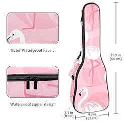 Housse pour ukulélé – Motif flamant rose tropical – Rembourrage en éponge de 10 mm d’épaisseur – 53,3 cm – Avec sangles… - Les Beatles, Paul McCartney, John Lennon, RIngo Starr, George Harrison Housse pour ukulélé - Motif flamant rose tropical - Rembourrage en éponge de 10 mm d'épaisseur - 53,3 cm - Avec sangles… – Image 4