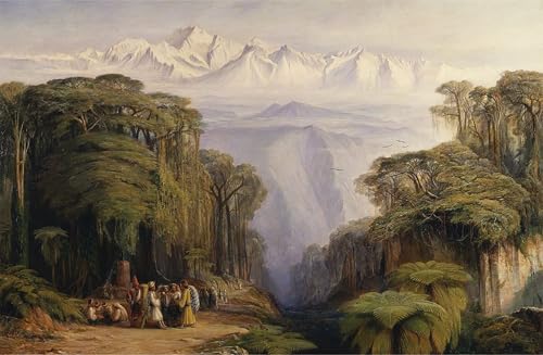 Impression tableaux peinture sur toile Kangchenjun pour une décoration chambre zen