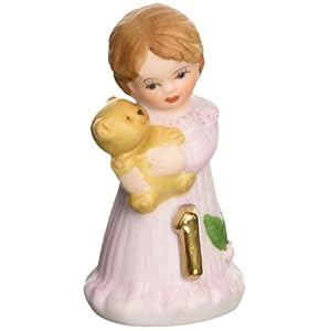 Enesco Brunette Age 1 Figurine, 1.75 – Inch, White, Yellow