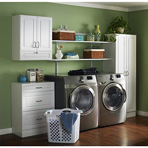 2-Pack White Plastic Laundry Basket With Silver Handles, 2 Bushel Capacity - Space Saving, Sturdy & Durable Design For Home Organization #TOP1