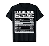 Florence Nutrition Facts Chemise d'anniversaire avec nom Florence T-Shirt