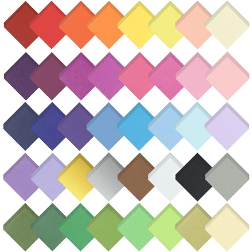 Jyongmer 8000PCS 1 Inch Tissue Paper Squares 40 Assorted Colored Tissue Paper for Crafts Art Rainbow Tissue Papers for Arts Craft DIY Birthday Party Festival Tissue Scrunch Project