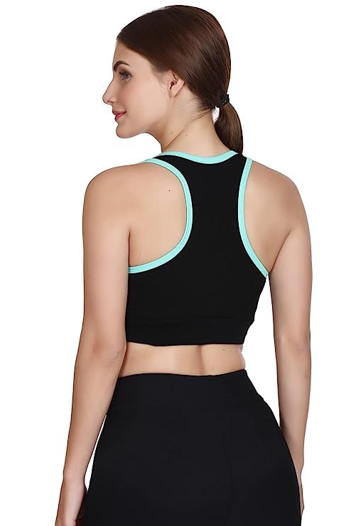 Image of Women's Non Padded Stylish Sports Bra, Full Coverage, Anti Bacterial, Wireless Comfortable Gym, Yoga Sport Bra