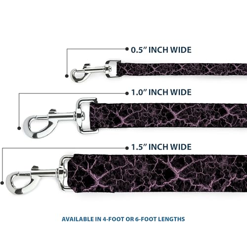 Laisse pour chien large et robuste marbre rose Buckle-Down 1,2m - 4
