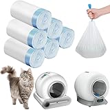 120 Count Cat Litter Box Liners 19" x 17.5", Compatible with PetCova, DuckSky and MeoWant, Replacement Self-Cleaning Kitty Litter Liners, Drawstring Trash Waste Bag