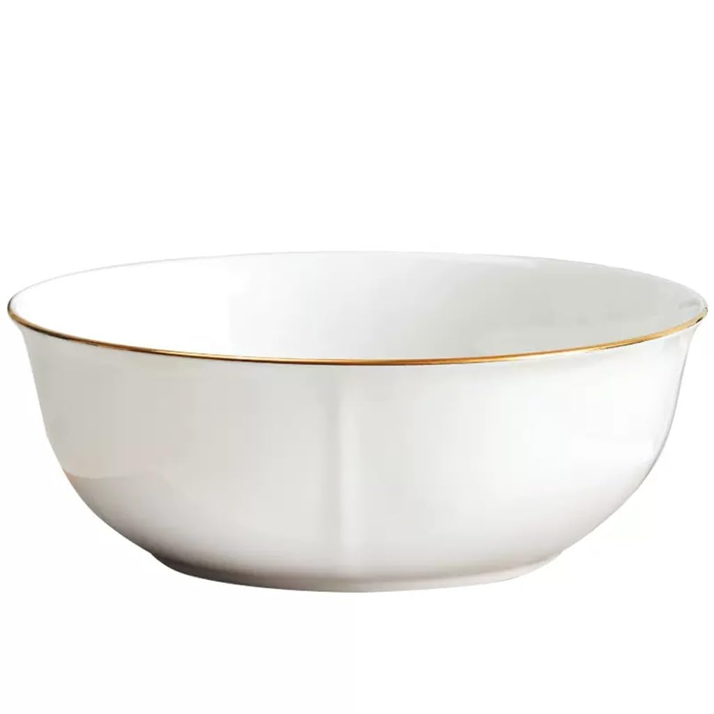 WOTZOV Salad Bowl Ramen Bowl Ceramic Soup Large Soup Bowl Large Soup Household Porcelain Large Bowl Noodle Bowl 8 Inch 9 Inch Stew Soup Pot Bowls For Kitchen Ice Cream Bowls