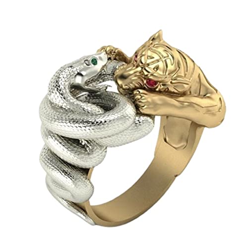 Bijou tigre celtique et serpent aux détails sculptés