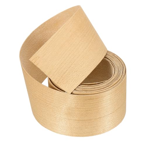 uxcell 2" x 10 ft Wood Edge Banding Pre-Glued Iron On Strip, Maple