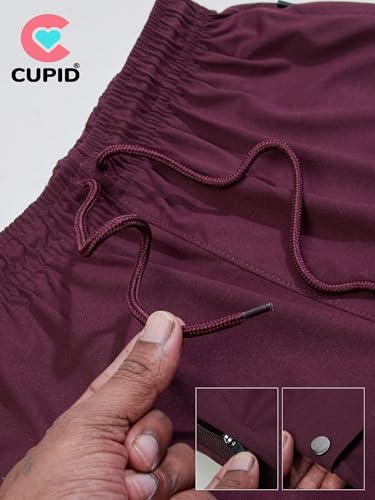 Image of CUPID Women Smart Slim Fit Easy Wash Cotton Cargo Pants