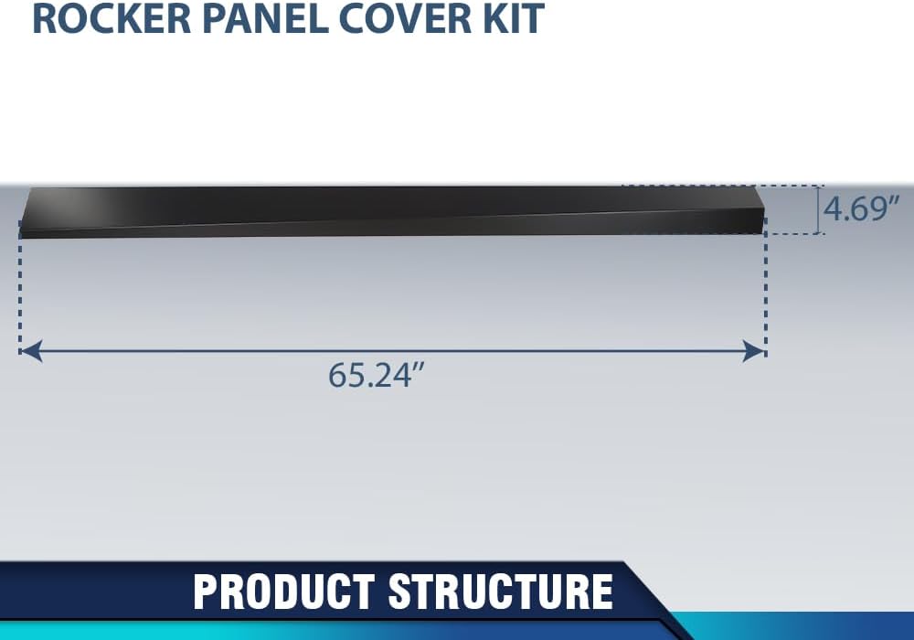 PIT66 Rocker Panel Cover Kit Compatible with Ford Ranger Extended Cab 1993-2011 Driver and Passenger Side