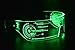 Produktbild ASVP Shop Cyberpunk Sonnenbrille mit LED-Beleuchtung, perfekt für Cosplay und Festivals, Cybergoth (Grün)