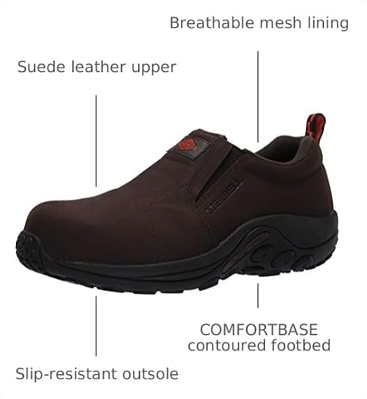 Merrell Men's Jungle Moc Leather Comp Toe Work Construction Shoe