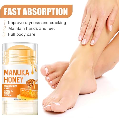 Honey Foot Cream for Very Dry Hands & Feet - 40 ml, Cracked Heel Repair & Intensive Moisturizing for Women & Men - Image 6