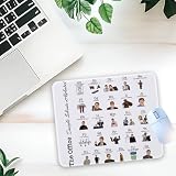 1 Pcs Funny Office Alphabet Theme Non-Slip Rubber Mouse Pad for Home Desk Laptop Computer Gifts for Friends Coworker