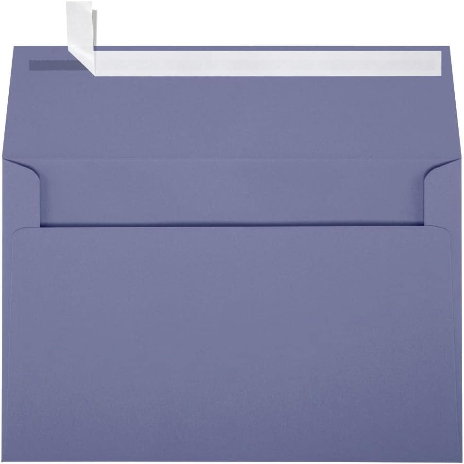 JAM PAPER A9 Premium Invitation Envelopes with Peel and Seal Closure - 5 3/4 x 8 3/4 - Dark Purple - 100/Pack