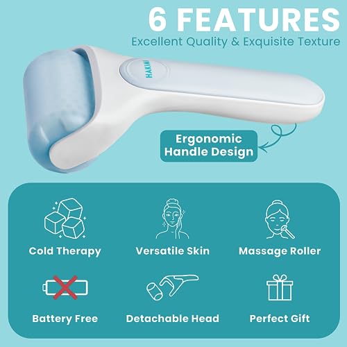 HAKIMI Skincare Ice Roller for Face - Facial Massage Roller with Portable Freezer Case for Extended Cooling, Pain Relief, Minimized Pores, and a Radiant Skin Set for All Womens Gifts for Christmas - Image 7