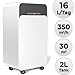 Luftentfeuchter - 16L/Tag, 2L Behälter 30 m² elektrisch Digitalanzeige Timer Wäschetrocknung Auto-Modus - Bautrockner Raumentfeuchter Entfeuchtungsgerät Raumentfeuchtungsgerät Luftentfeuchtungsgerät