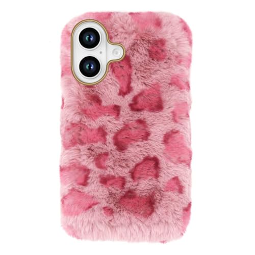 LUVI Leopard Furry Case for iPhone 16