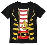 Tstars TeeStars - Halloween Pirate Buccaneer Costume Outfit Suit Youth Kids T-Shirt Small Black