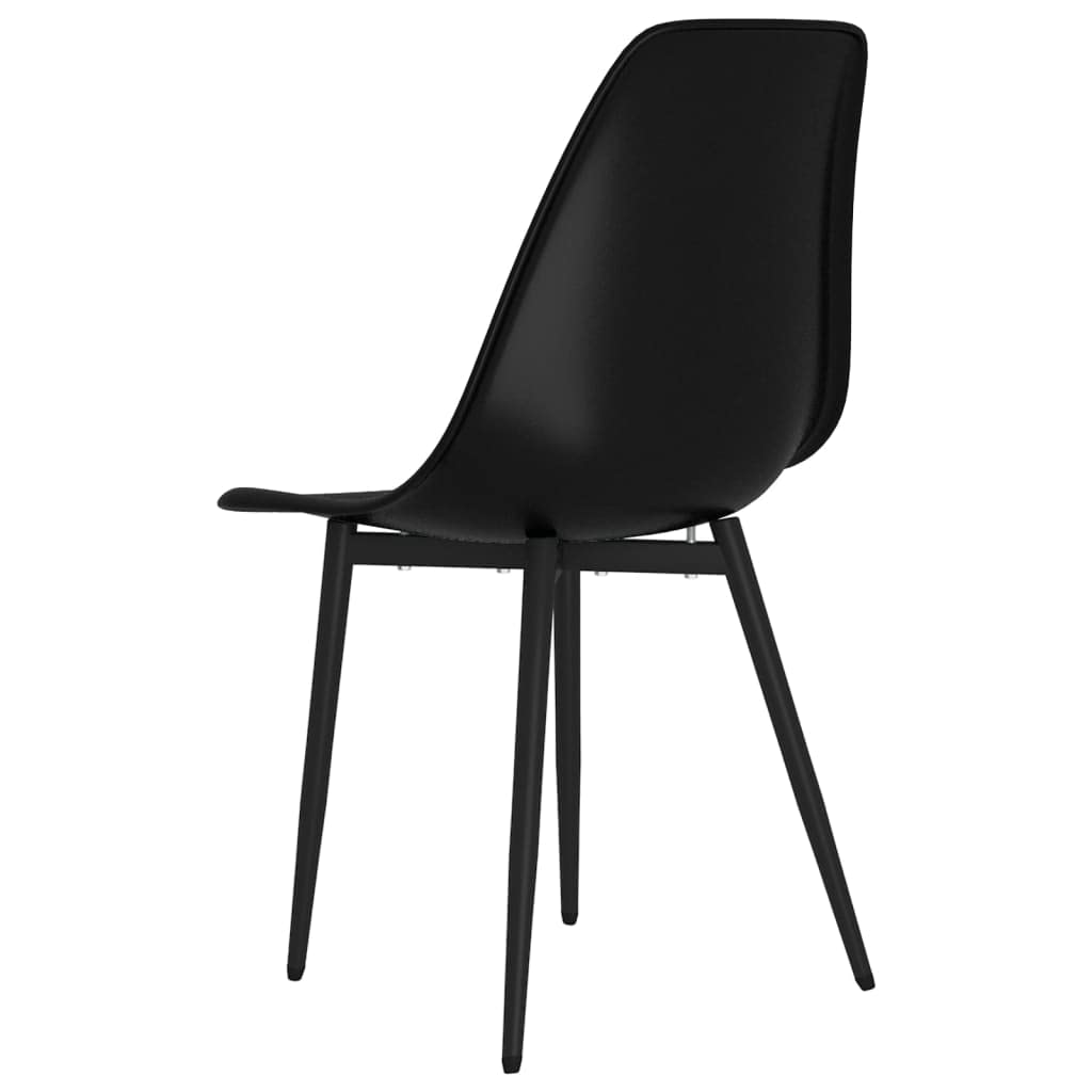 vidaXL Lot de 6 Chaises à Manger, Sièges à Dîner, Chaises de Repas, Meubles de de Salle à Manger Cuisine Maison Intérieur, Noir PP