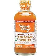 Vermont Village Turmeric Honey Apple Cider Vinegar (Organic), 8 oz (Pack of 4)