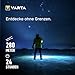 VARTA Taktische Taschenlampe LED, Night Cutter Pro F30R - 1500 lm, 5 Leuchtmodi, IP67, Luftfahrtaluminium, USB C, Präzisionsfokus, Handschlaufe, wiederaufladbar