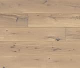 HORI® Klick Parkett 300 Dielenboden Parkettboden Eiche Vintage gebürstet Landhausdiele 1-Stab mit Fase arctic weiß natur-geölt I Eiche I 7 Dielen im Paket = 2,77 m²