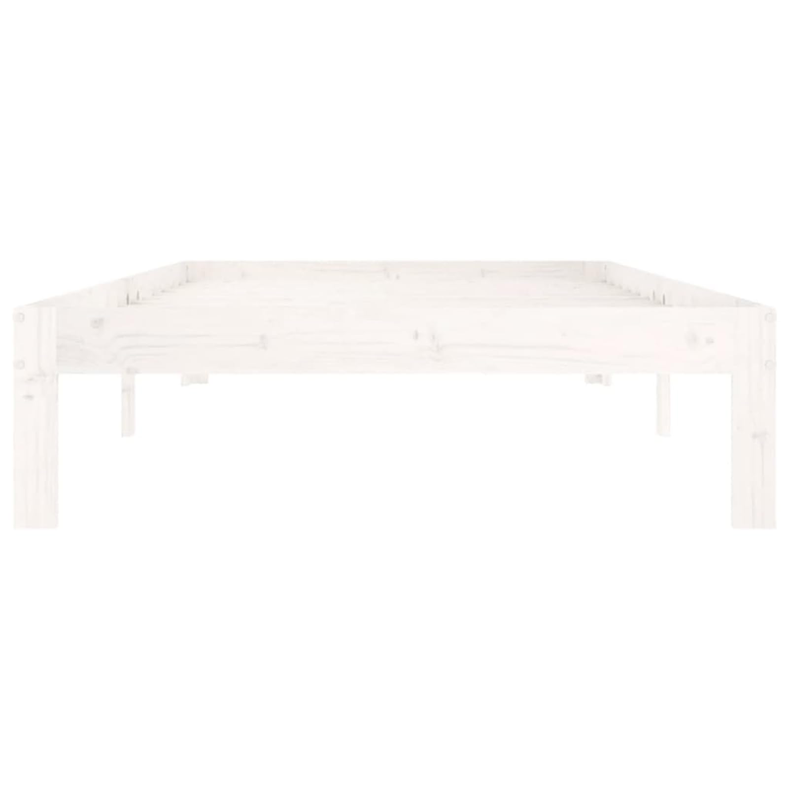 ATOMSTACK MAKER Cama de Madera Maciza de Pino Blanco 100 x 200 cm, Armazón Resistente Con Somier Integrado, Ideal para Adultos y Adolescentes, Diseño Moderno y Compacto para Habitaciones Pequeñas