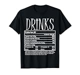 Drinks Nutrition Facts Food Matching Family Thanksgiving T-Shirt