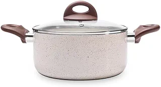 Caçarola com tampa e fundo de indução, Cerâmic Life, 4,55L, 24cm, Vanilla, Brinox