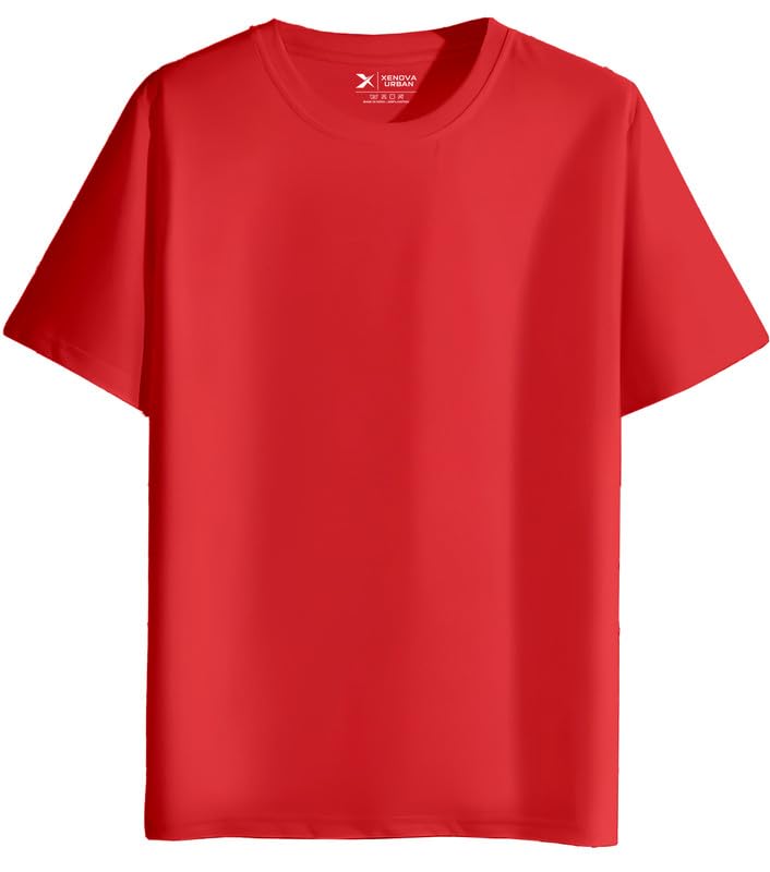 Image of XENOVAURBAN Unisex Regular Cotton Solid Color Tshirt