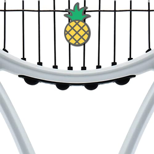 Racquet Inc. - Tennis Racket Vibration Dampeners - Shock Absorbing, Reduces String Vibration for Better Control & Comfort - Universal Fit for All Racquets - 2 Pack (Pineapple)